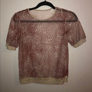 PATTERNED SEE THROUGH SHIRT